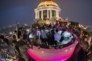14The Sky Bar is suspended 820 feet in the air on top of the Tower Club in Bangkok in Thailand.