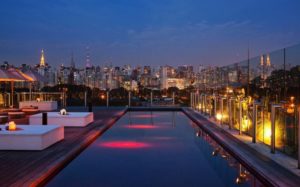 2 The Skye Bar Hotel Unique overlooks the gorgeous Jardim Paulista in Sao Paulo, Brazil.