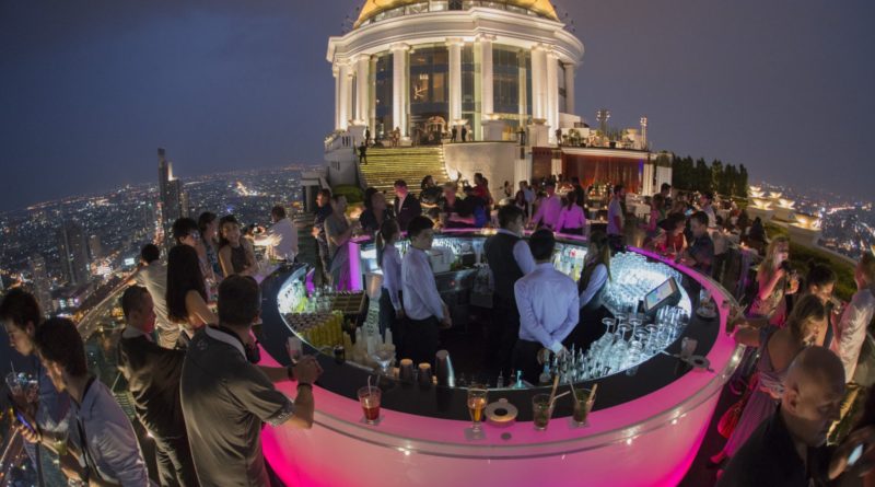 14The Sky Bar is suspended 820 feet in the air on top of the Tower Club in Bangkok in Thailand.